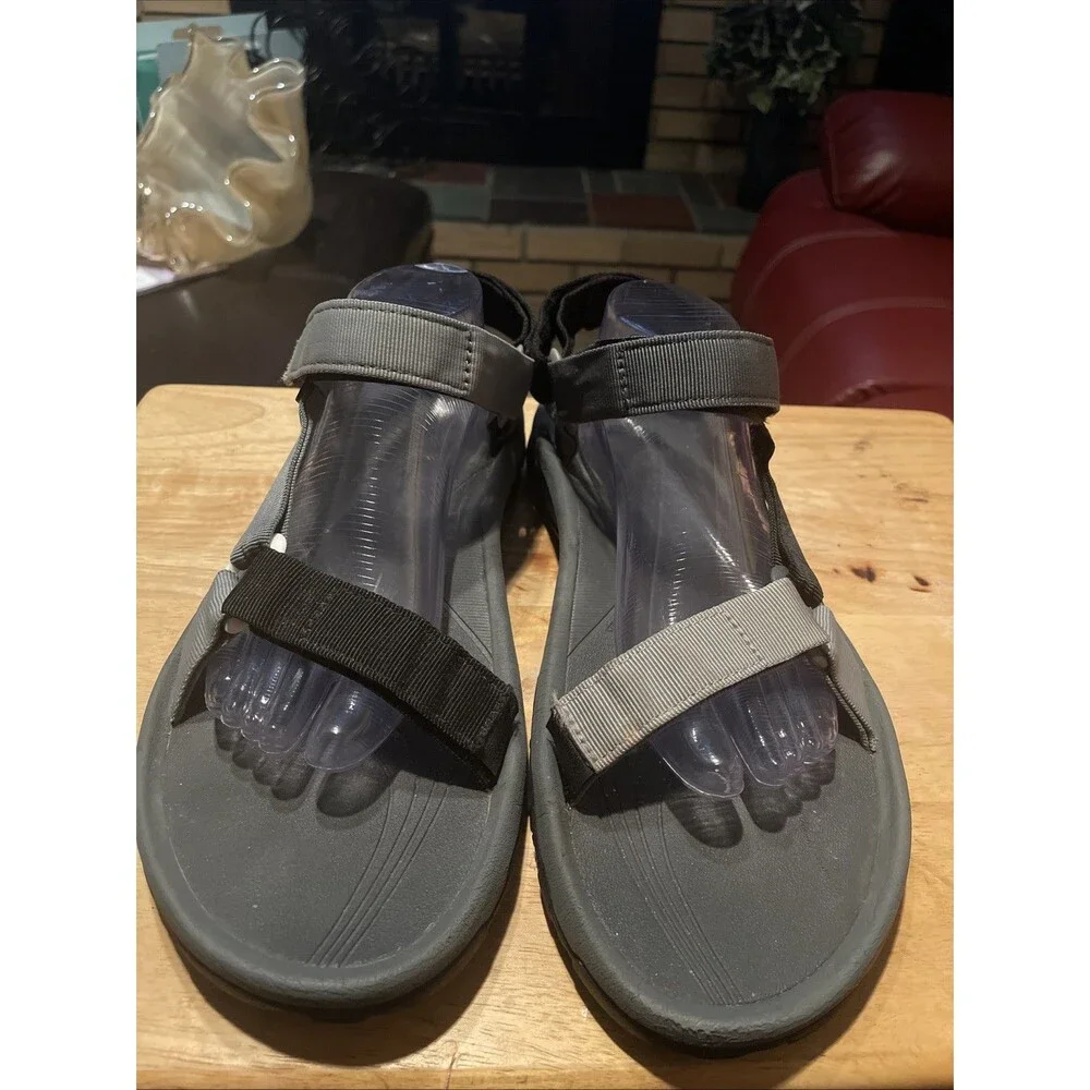 Teva Hydratek Strappy Sandal Men's US Size 13 Outdoor Hiking Walking Gray Black